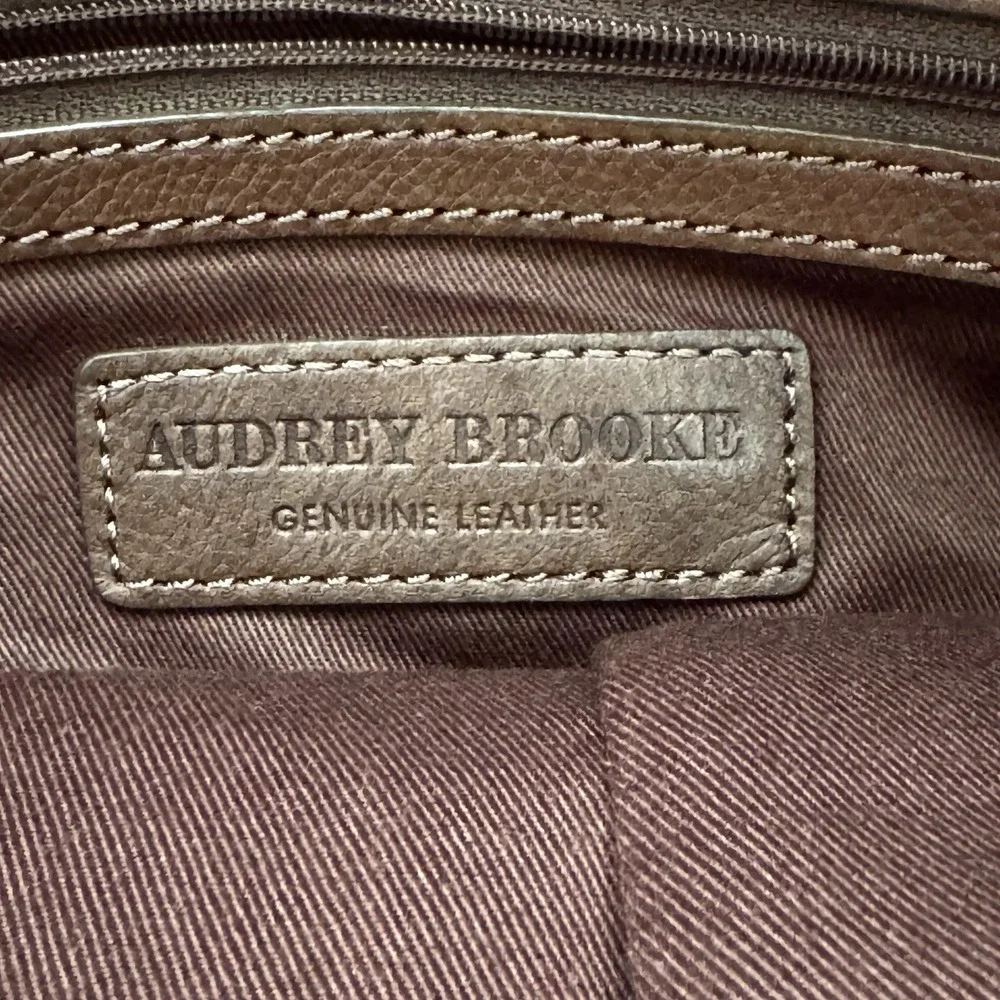 Audrey Brooke Leather Woven Bag Shoulder Bag Crossbody Brown Red Yellow‎ Tribal